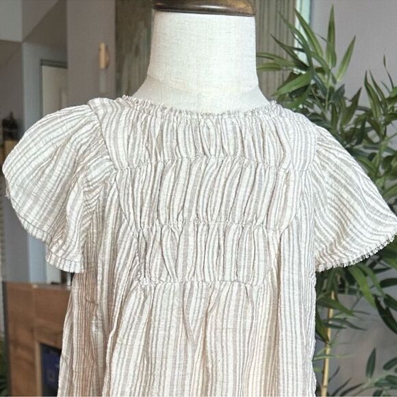 ZARA Kids | Beige | SMOCKED DRESS - Picture 5 of 12